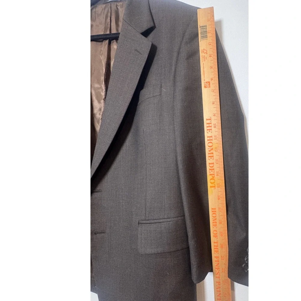 John Weitz Signature Collection Brown Wool Blazer S42 VTG Dark Academia Preppy